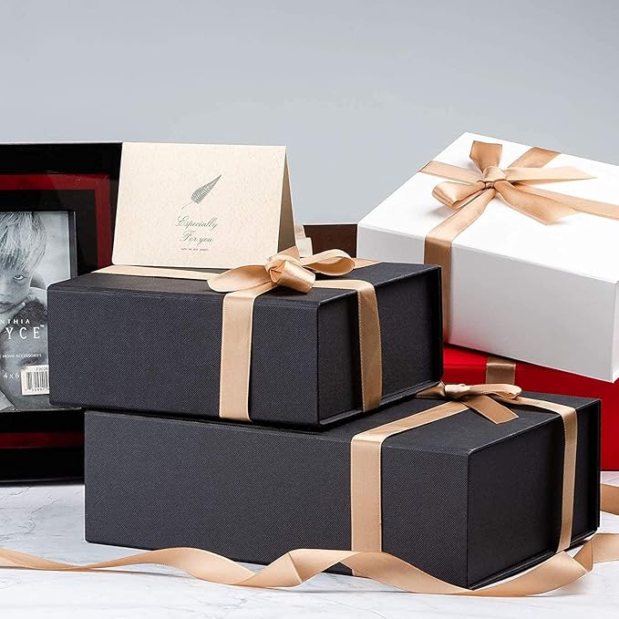 LIFELUM Magnetic Gift Boxes 2 Pack 13.5 x 10 x 4 Elegant Graduation Gift Boxes - Image 6