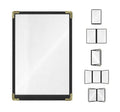 Goodsmart Restaurant Menu Covers – 25 Pack Black 2-View, Top-Loading Menu by ACISuperPower