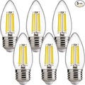 FLSNT Dimmable LED Candelabra Bulbs, 60W Equivalent LED Chandelier Light Bulbs by FLSNT