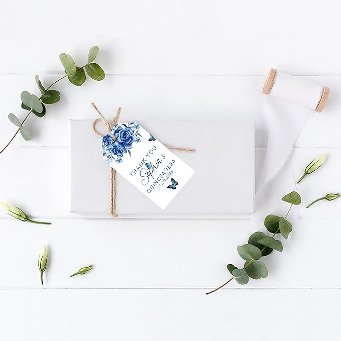 Andaz Press 40-Pack Personalized Quinceañera Favor Tags - Image 3