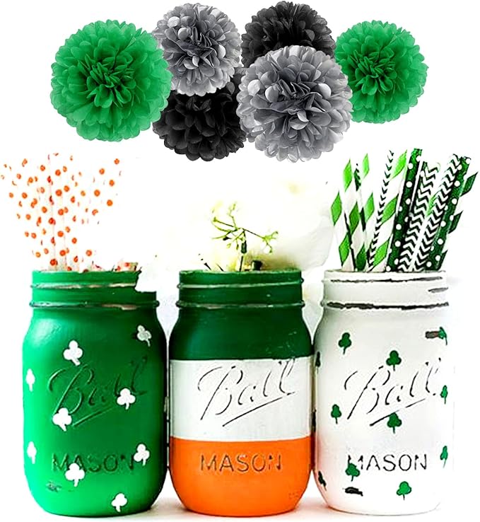 Black Green Silver Football Party-Decorations - Image 5
