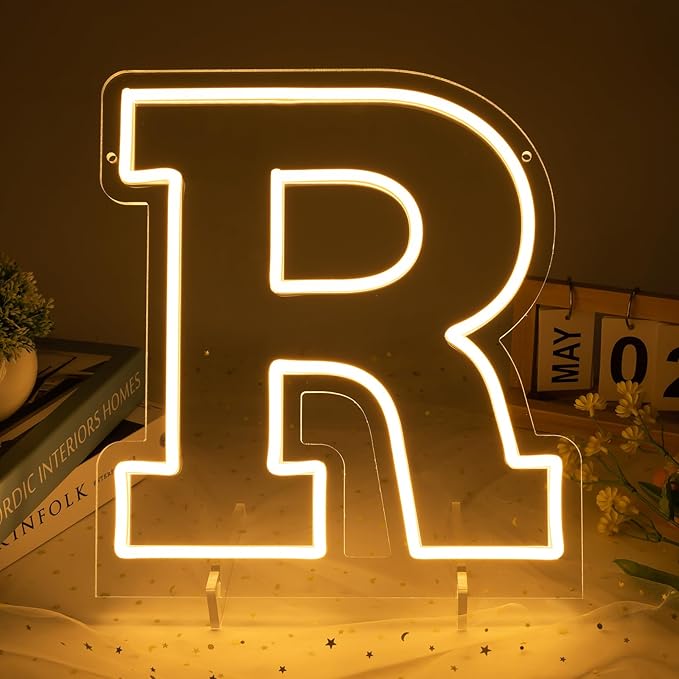 Light Up Letters R, Led Marquee Letter Lights Neon Sign, 13.9" Height by MissAudrey