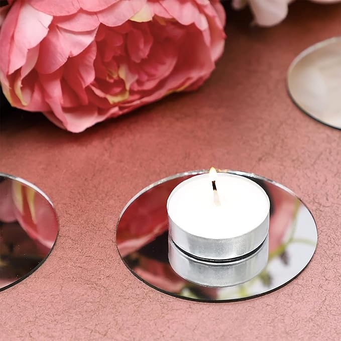 Juvale Glass Mirror Tiles for Crafts - 3 in - Image 3