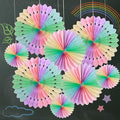 SUNBEAUTY Paper Fan, Pastel Flowers, Decor by SUNBEAUTY