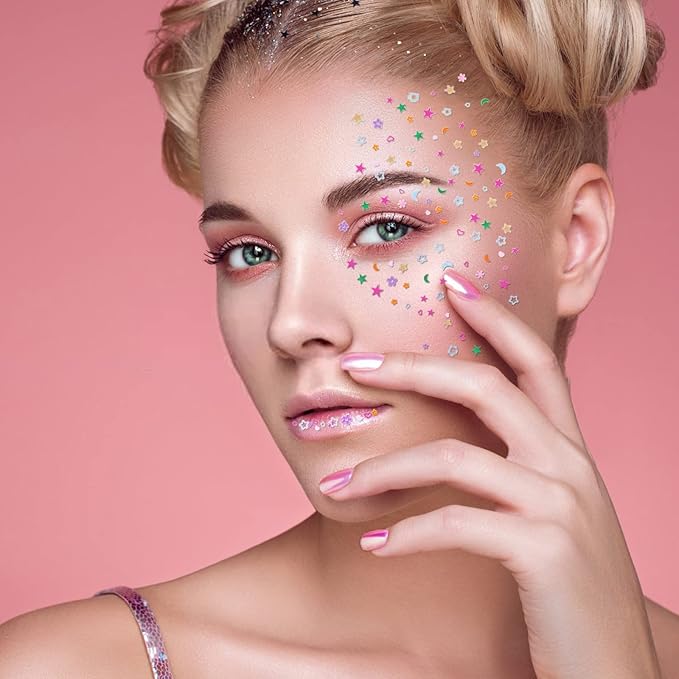 Multicolor Manicure Glitter Confetti 3.6oz/100g, Mixed Shapes Size 2-10mm - Image 6