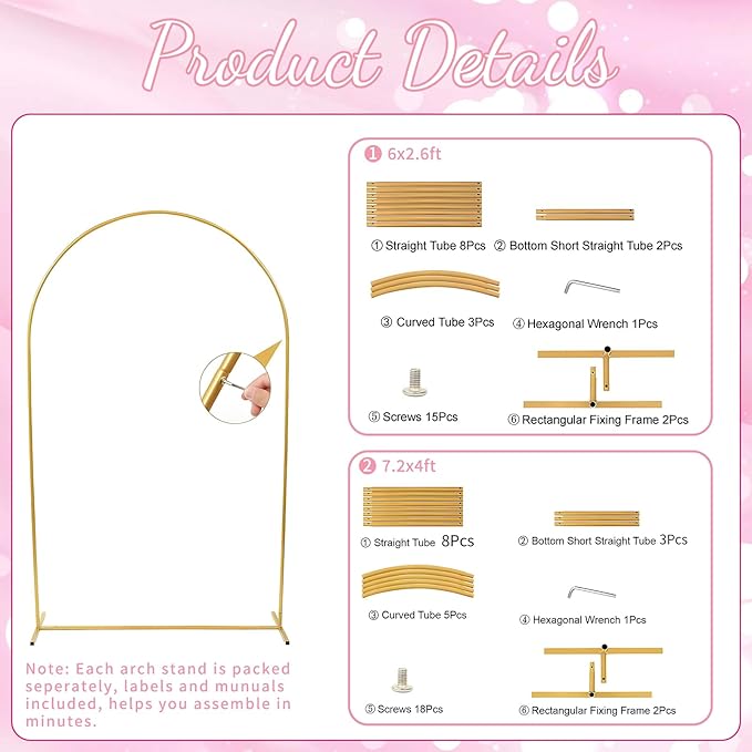 2pcs Arch Backdrop Stand - Image 3
