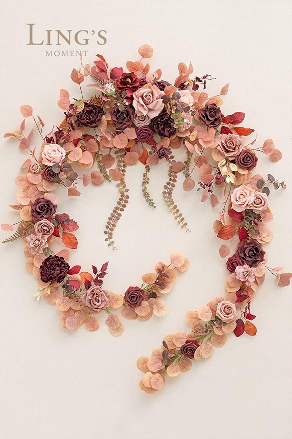 Ling's moment 9FT Eucalyptus and Willow Leaf Garland - Image 4