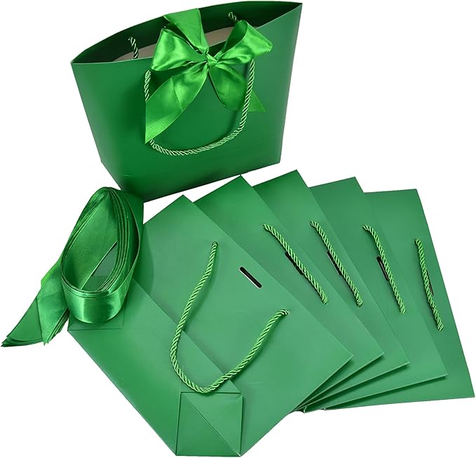 HUAPRINT Gift Bags with Handles, 7.48×3.54×7.9 inches, Party Favor Bags with - Image 5