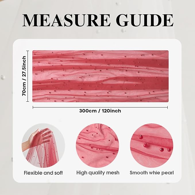 Artoid Mode Pearl Red Gauze Table Runner 120 Inch 10FT, Seasonal Sheer Dining - Image 7