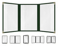 Goodsmart Restaurant Menu Covers – 25 Pack Green 6-View Trifold 8.5" x 11" by ACISuperPower