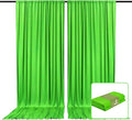 2 Panels Green Backdrop Curtain, 10 x 7 Feet Background Curtains by Zankubom