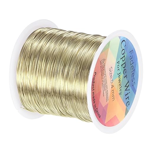 0.4mm Jewelry Wire, 26 Gauge 328FT Craft Wire Copper Beading Wire by MMETERXITY
