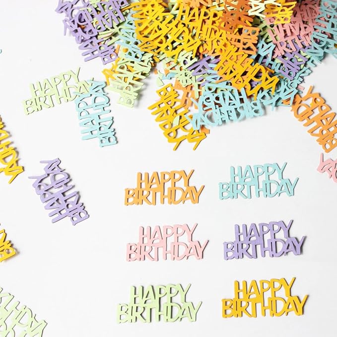 Multi-color Birthday Confetti Happy Birthday Party Table Decorations Cute - Image 4
