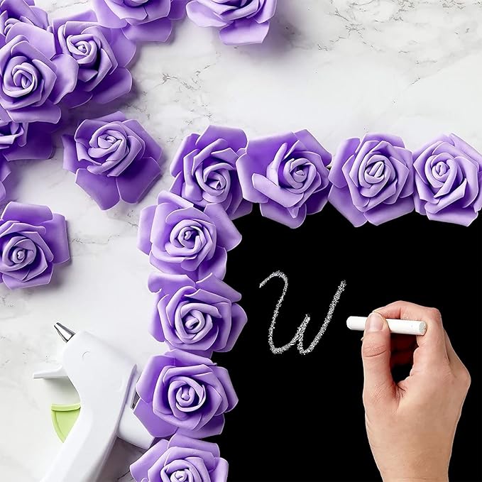Juvale 100-Pack Purple Faux Flowers - Image 6