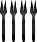 Prestee 100 Black Plastic Forks Heavy-Duty, Heavyweight Plastic Silverware Forks by Prestee