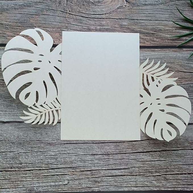 MillaSaw 20pcs Palm Wedding Invitations Cards - Image 5