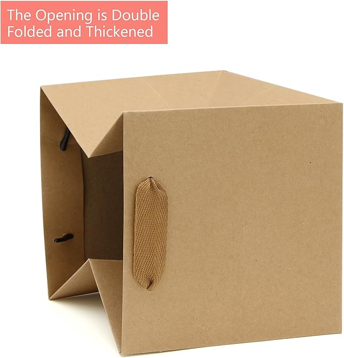 Kraft Paper Gift Bag Large Square Bottom Kraft Paper Bags - Image 3