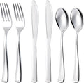 300Pieces Silver Plastic Silverware by Joyido