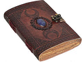 cuero 3 Moon Blue Lapiz Embossed Vintage Leather Journal | 240 Pages of Antique by cuero