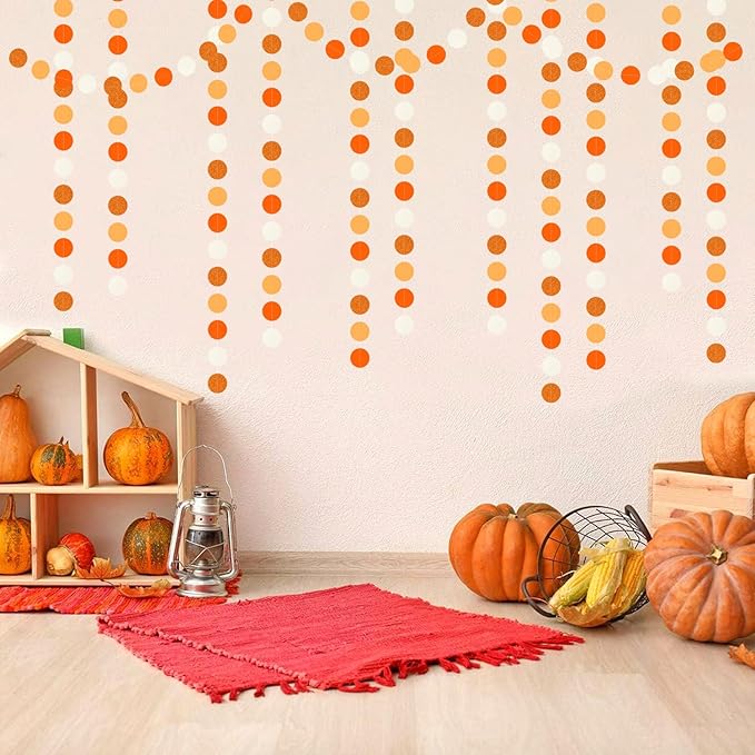 Boho Orange-Beige Baby-Shower Party-Decorations Streamers - 52Ft Neutral - Image 5