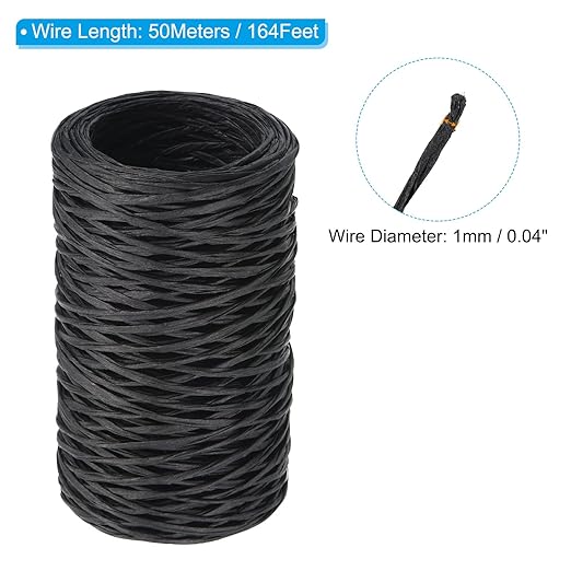 PATIKIL 164 Feet Floral Bind Wire Wrap Twine, 1mm Florist Wire Iron Wire Paper - Image 2