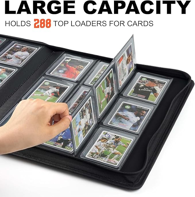 Toploader Binder with 9-Pocket Pages, Holds 288 "3×4" Rigid Toploader Hard Cases - Image 5