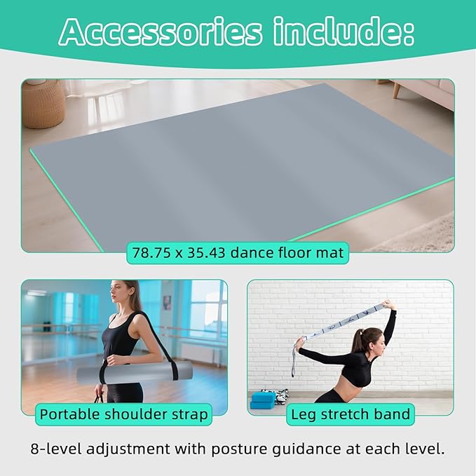 Dance Floor Mat Non-Slip with Shoulder Strap Portable and Dance Resistance Band - Image 5