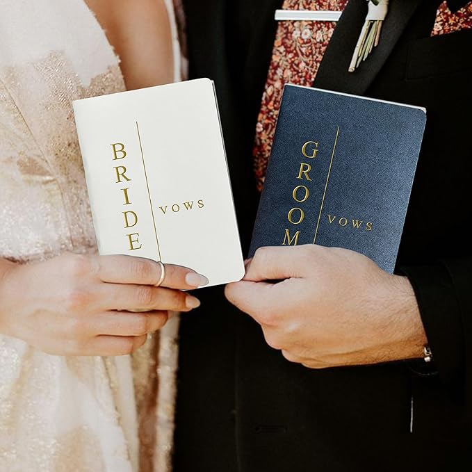 Vow Books His and Hers Wedding Vow Books Bride and Groom - Image 7