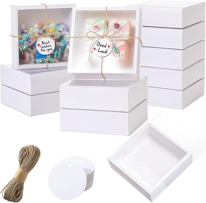Roowest 50 Sets Kraft Soap Boxes Rectangle Packaging Box by Roowest