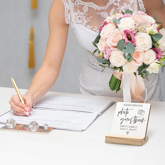 Photo Guest Book Sign, Wedding Guest Book Desk Decor, Guest Book Wedding - Image 4