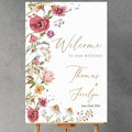 Wildflower Floral Spring Wedding Welcome Signs, Welcome Sign Wedding, by Custom