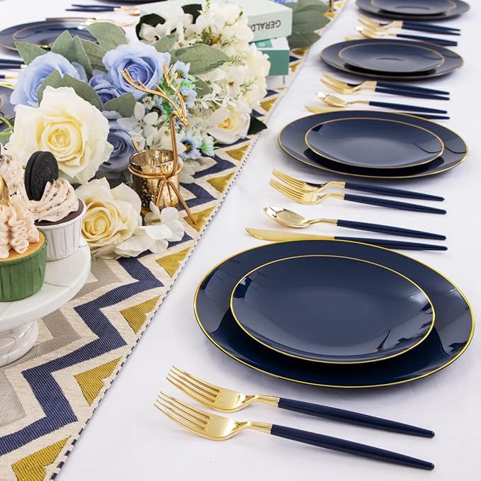 Liacere 150PCS Blue Plastic Plates - Image 6