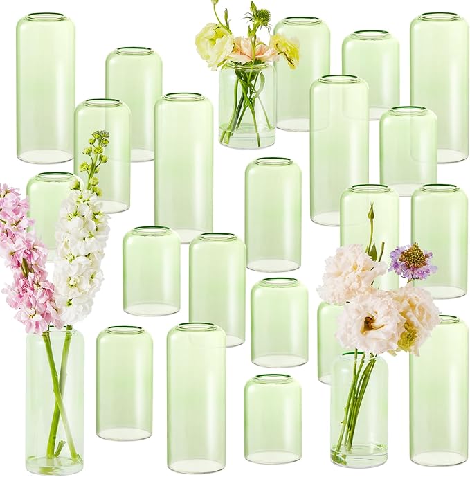 24Pcs Bud Vases Set, Glass Flower Vase by GNILLKO