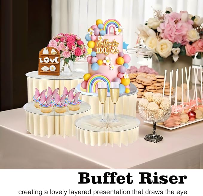 Albassa 4 PCS Buffet Risers Food Risers - Image 6