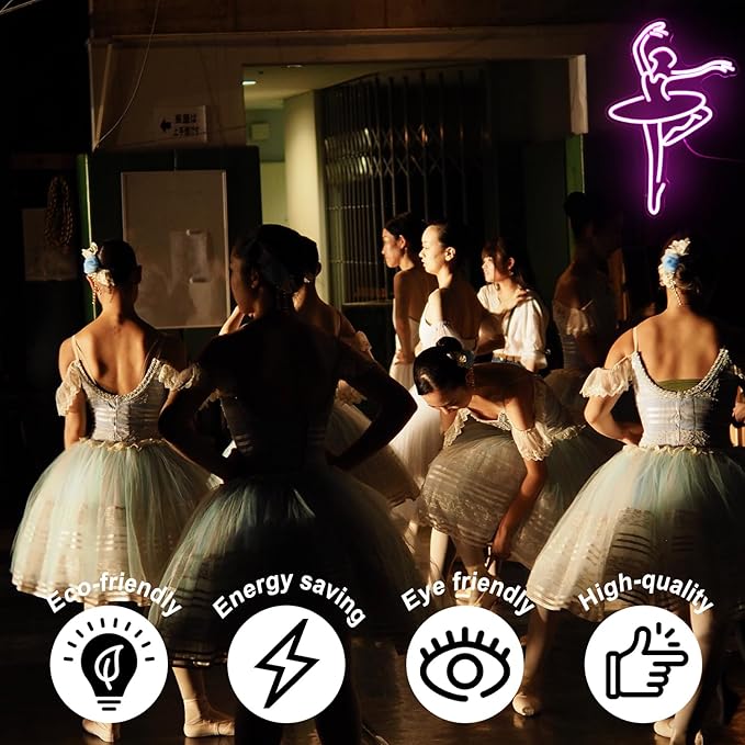 Ballet Girl Neon Sign Pink LED Dance Neon Lights Dancing Woman Neon Wall Light - Image 4