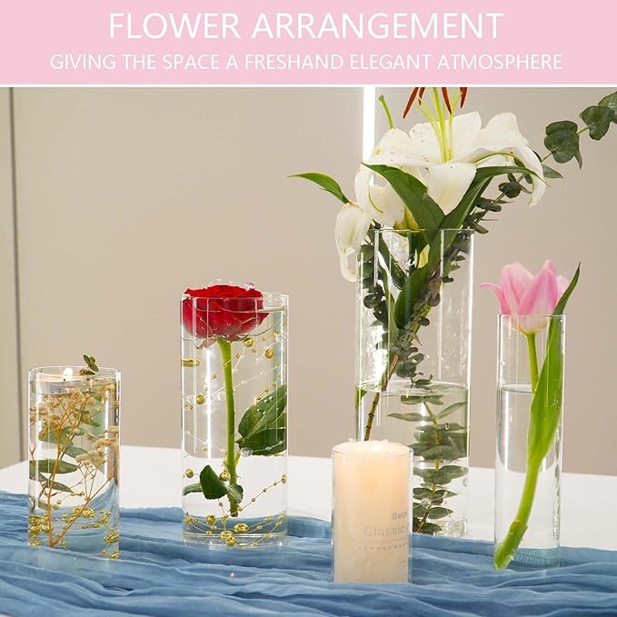 30pcs 11.8Inch Large Size Glass Vase Cylinder - Image 5
