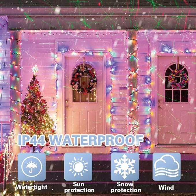 LAMPHOME 100 LED Easter String Lights, 33 FT Colorful Connectable Waterproof - Image 5