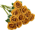Artificial Rose 10pcs Open Flower Bouquet Faux Rose Stems by IUKnot