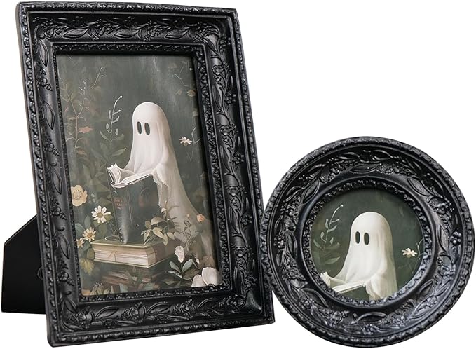 Cuspin Black Picture Frame Set of 2 Vintage Baroque Frames, Ornate Resin Photo by Cuspin