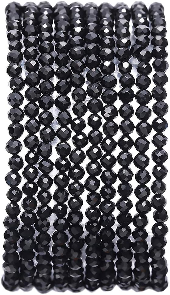 Faceted Natural Flint Stone Round Loose Semi Gemstone Beads by Beadia
