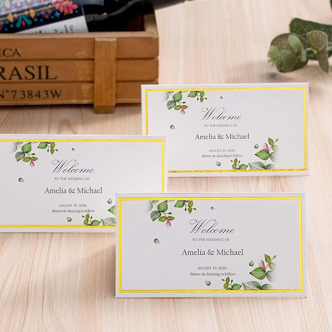 60Pcs Premium Place Cards With Gold Foil Border - Image 5