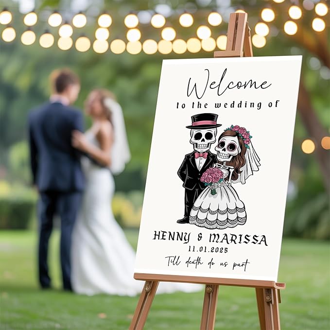 Personalized Halloween Wedding Welcome Sign - Image 4