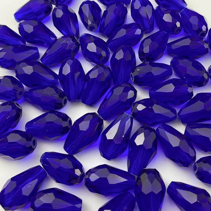 50pcs 10x15mm Teardrop Crystal Glass Beads Vertical Hole Faceted Glass Teardrop by ChooseBeadsChooseHonkoolly
