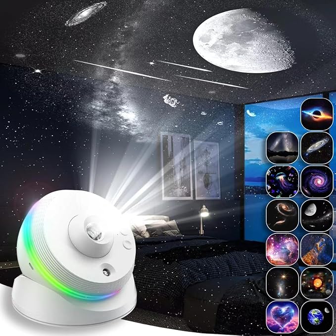 Meteor Galaxy Projector, 13 in 1 Planetarium Star Projector Galaxy Night Light by VanSmaGo