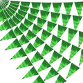40M/130FT Green Triangle Pennant Banner Flag Metallic Fabric Bunting Garland by raqieden