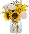 Fake Flowers in Vase, Artificial Sunflower Bouquets in Vase by LEFTOVER