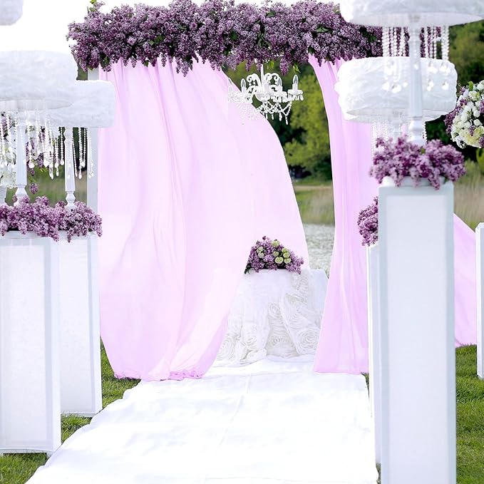 2 Panels Light Purple Backdrop Curtain, 10 x 7 Feet Background Curtains - Image 5