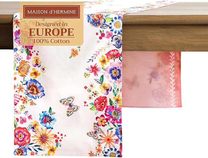 Maison d' Hermine Table Runner 100% Cotton Double Layer Table Runners 108 by MaisondHermine