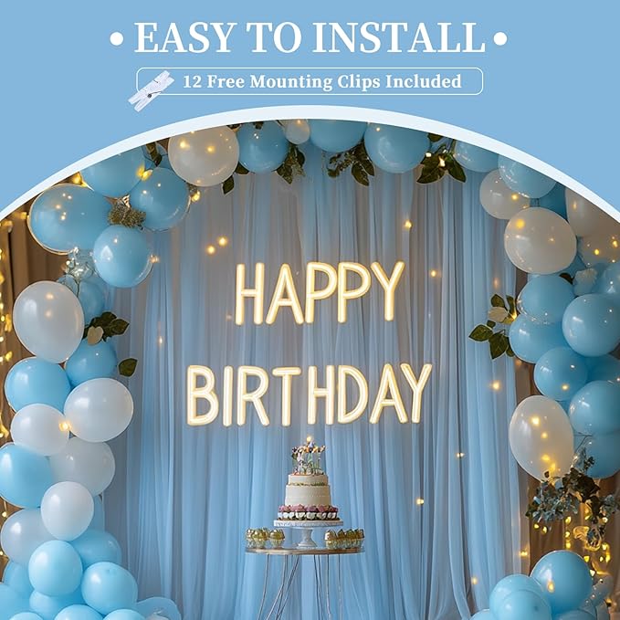 10x10ft Baby Blue Tulle Backdrop Curtain - Image 7