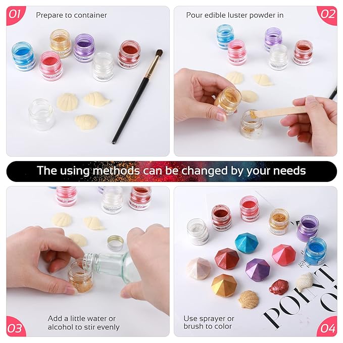 Jelife Pink Edible Luster Dust for Drinks - Image 4